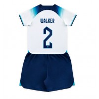 England Kyle Walker #2 Fußballbekleidung Heimtrikot Kinder WM 2022 Kurzarm (+ kurze hosen)